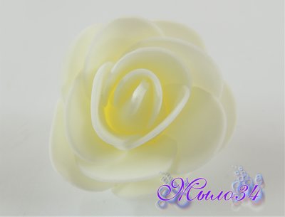 Роза из фоамирана, бежевый, 4.5 см, шт