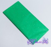 Бумага тишью с блестками зеленый, 50*66 см, 1 лист
